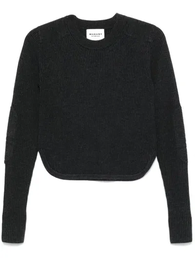 Marant Etoile Patch Sweater In Grey