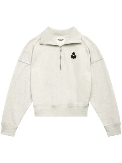 Marant Etoile Ross Logo-print Sweatshirt In Neutrals