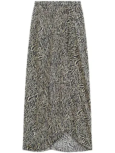 Marant Etoile Vanille Wrap Skirt In Black