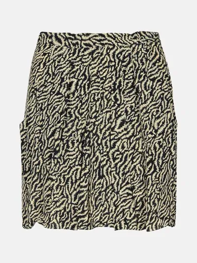 Marant Etoile 'violaine' Two-tone Viscose Miniskirt In Beige