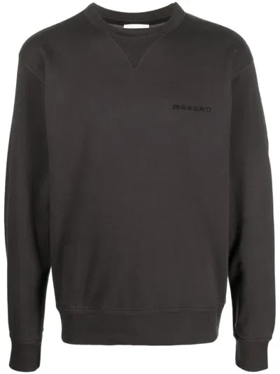 Marant Logo-embroidered Sweatshirt In Black