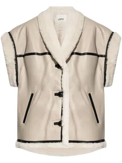 Marant Medilia Vest In Nude & Neutrals