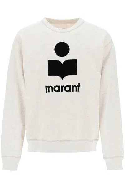 Marant Mikoy Flocked Logo Sweatshirt In Neutro