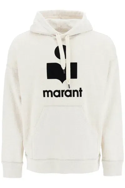 Marant Miley' Hoodie With Flocked Logo In Gray