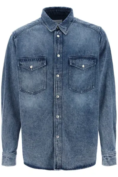 Marant Overshirt In Denim Tailly In Blue