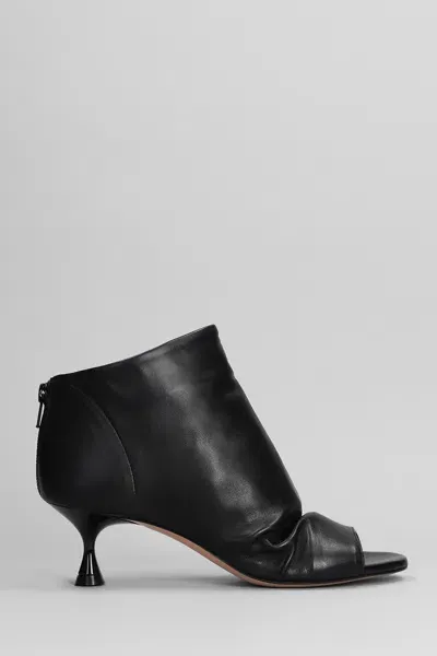 Marc Ellis High Heels Ankle Boots In Black Leather