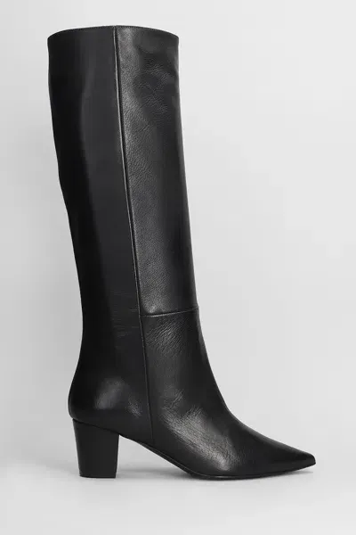 Marc Ellis High Heels Boots In Black Leather