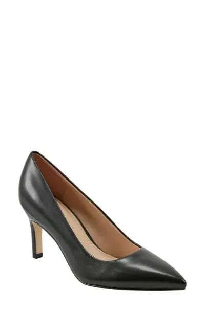 Marc Fisher Ltd Genni Pointed Toe Pump In Black Leather