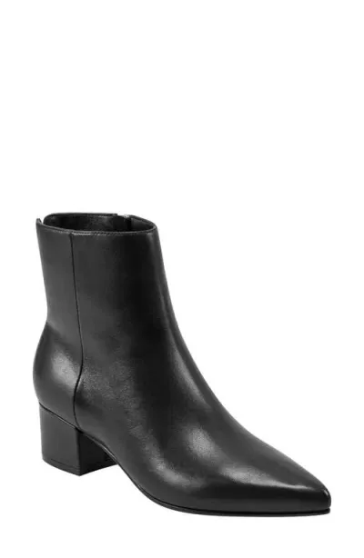 Marc Fisher Ltd Leonna Pointed Toe Bootie In Black Leather