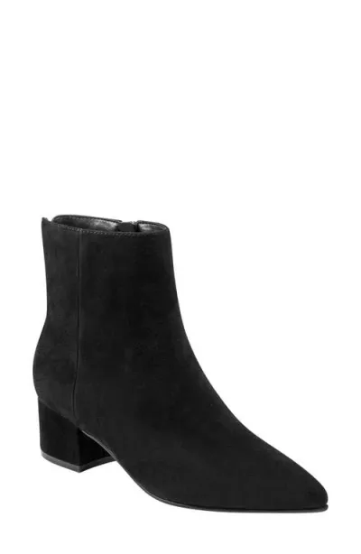 Marc Fisher Ltd Leonna Pointed Toe Bootie In Black Suede