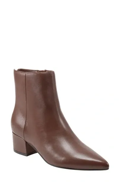 Marc Fisher Ltd Leonna Pointed Toe Bootie In Dark Brown