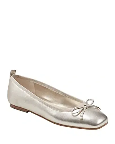 Marc Fisher Ltd Ubet Ballet Flat In Gold Leather