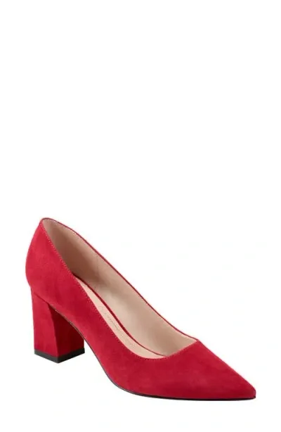 Marc Fisher Ltd Zala Block Heel Pump In Medium Red