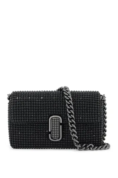 Marc Jacobs Borsa The Rhinestone J Marc Mini Shoulder Bag In Black