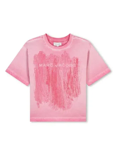 Marc Jacobs Kids' Branded T-shirt In Pink