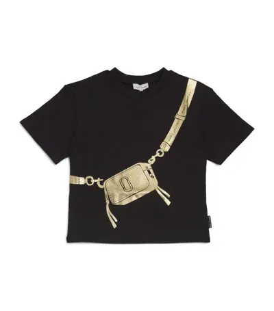 Marc Jacobs Kids' Cotton Bag Print T-shirt (4-12+ Years) In Nero