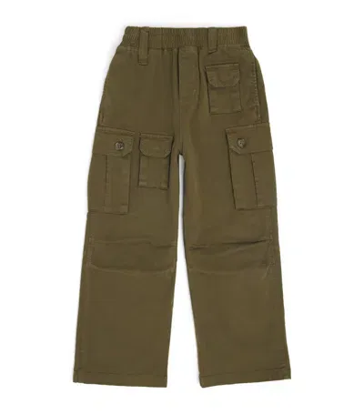 Marc Jacobs Kids' Cotton Cargo Trousers (4-12+ Years) In Green