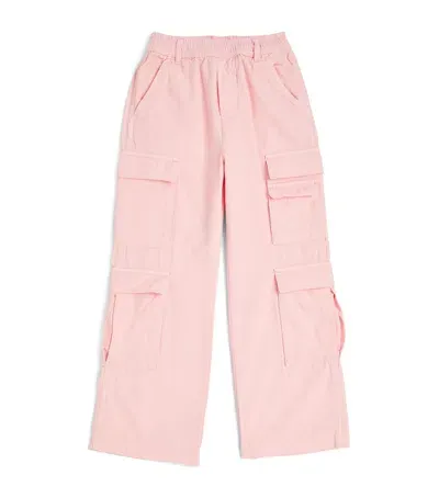 Marc Jacobs Kids' Cotton Cargo Trousers In Pink