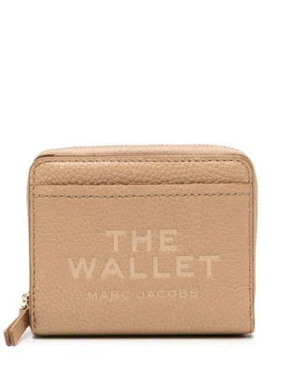 Marc Jacobs Debossed-logo Leather Wallet In Brown