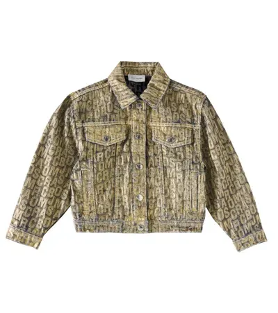 Marc Jacobs Kids' Denim Jacket In Gold