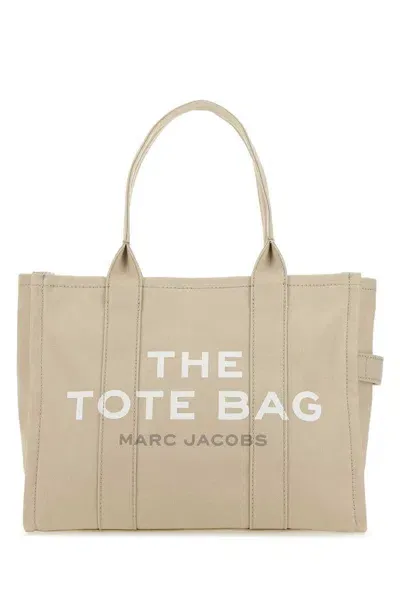 Marc Jacobs Cappuccino Canvas The Tote Shopping Bag In Beige