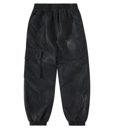 Marc Jacobs Kids' Logo Cargo Pants In Black