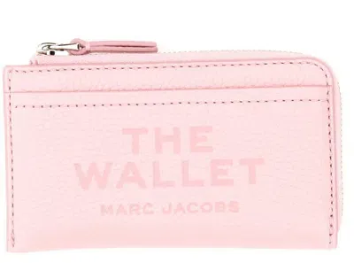 Marc Jacobs Logo Debossed Zip In Pink