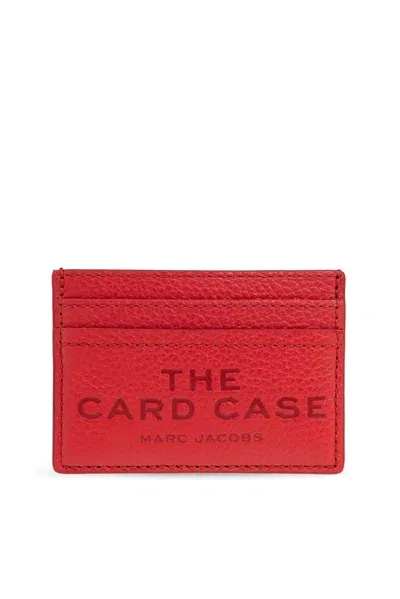 Marc Jacobs Logo Embossed Cardholder In Red