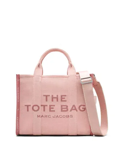 Marc Jacobs The Jacquard Medium Rose Tote Bag In Pink Fabric