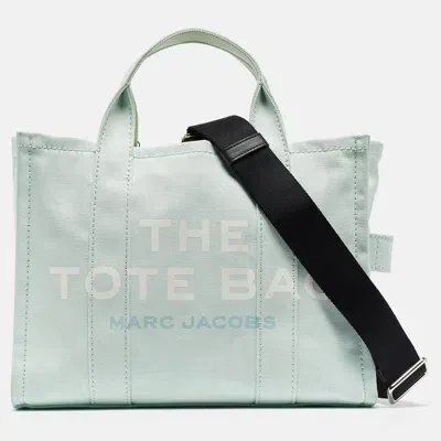 Pre-owned Marc Jacobs Mint Green/black Canvas Medium The Tote Bag