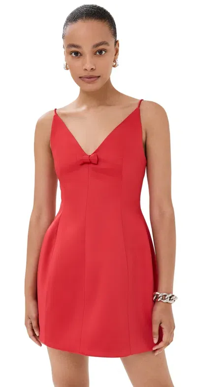 Marc Jacobs Satin Bow Dress Siren In Red