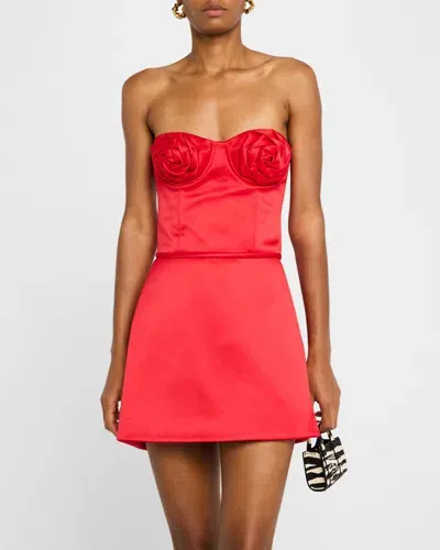 Marc Jacobs Satin Rose Corset In Rot