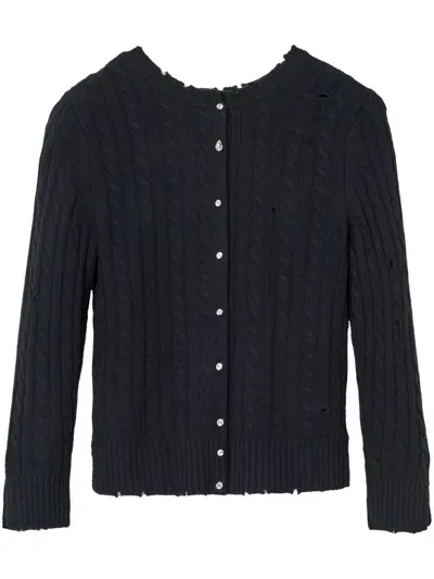 Marc Jacobs Shrunken Cashmere-blend Cardigan In Black