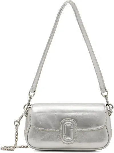 Marc Jacobs シルバー The Metallic Leather Clover ショルダーバッグ In 040 Silver