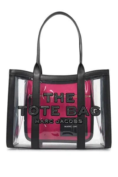 Marc Jacobs The Clear Medium Tote Bag In Black (black)