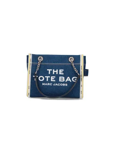 Marc Jacobs 'the Denim Chain' Small Tote Bag In Blue