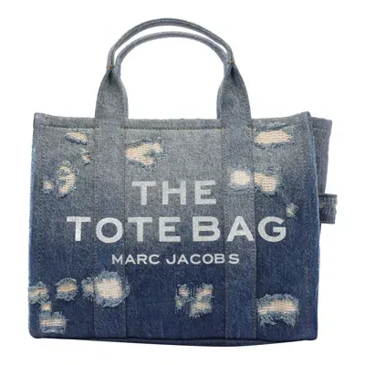 Marc Jacobs The Denim Medium Rip And Repair Tote Bag In Blue