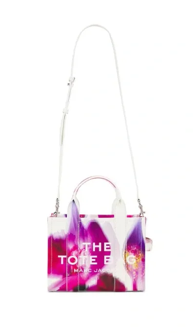 Marc Jacobs The Future Floral Leather Small Tote Bag In White