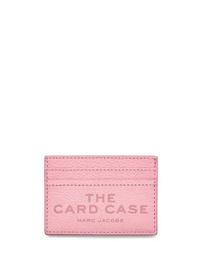 Marc Jacobs The Leather Card Holder In Ribbon Pink