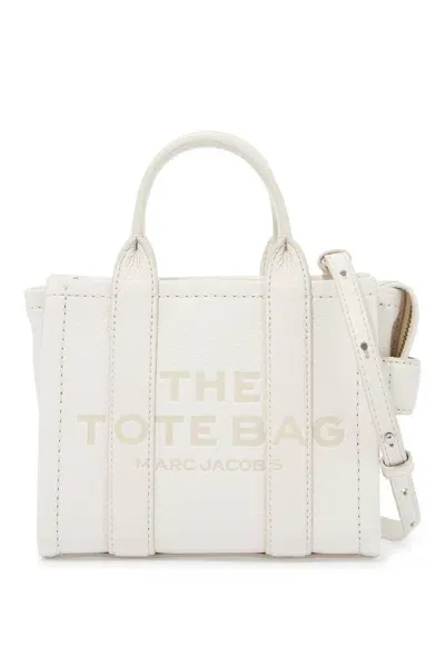 Marc Jacobs The Leather Mini Tote Bag In White