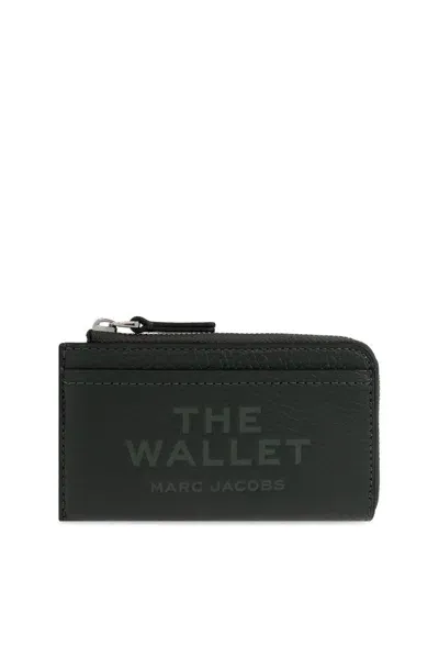 Marc Jacobs The Leather Top Zip Wallet In Green