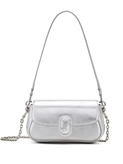 Marc Jacobs The Metallic Clover Shoulder Bag In Silver