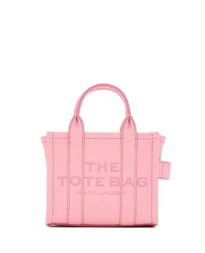 Marc Jacobs The Micro Crossbody Tote Bag In Pink Leather