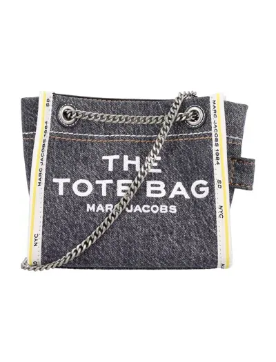 Marc Jacobs The Mini Tote In Black Wash