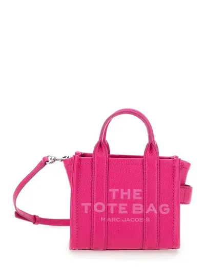 Marc Jacobs The Mini Tote Leather In Purple