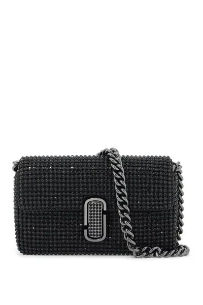 Marc Jacobs The Rhinestone J Marc Mini Shoulder Bag By In Black (black)