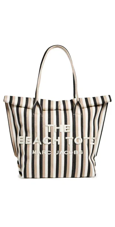 Marc Jacobs The Striped Jacquard Beach Tote Bag Camel Multi