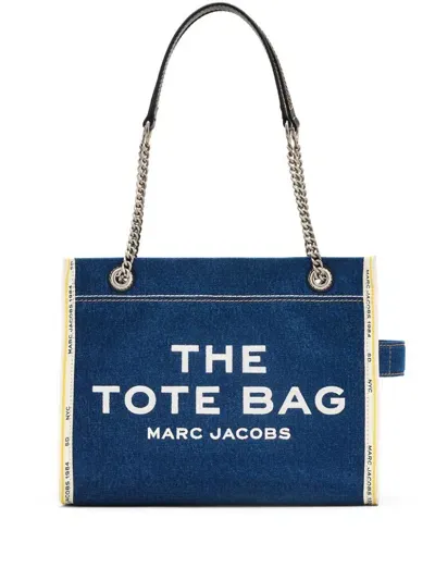 Marc Jacobs The Tote Bag Denim Medium Tote In Blue