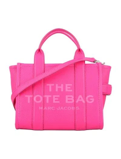 Marc Jacobs Women's The Leather Small Tote Bag In Hot Pink