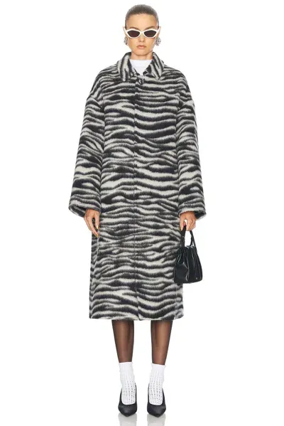 Marc Jacobs The Zebra Brushed Coat In Animalier1